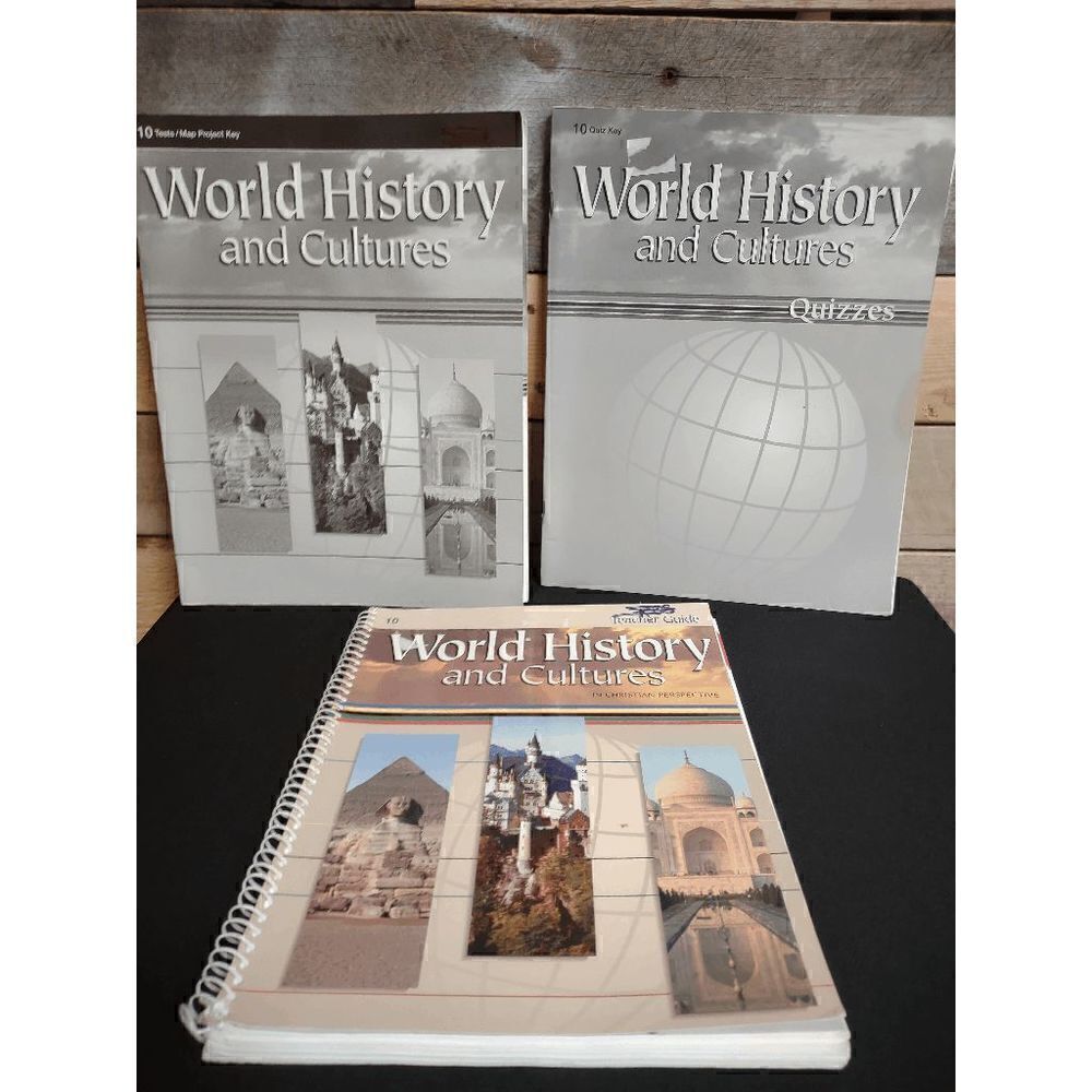 A Beka World History and Cultures Teacher Guide, Quiz Key, Tests / Map Project